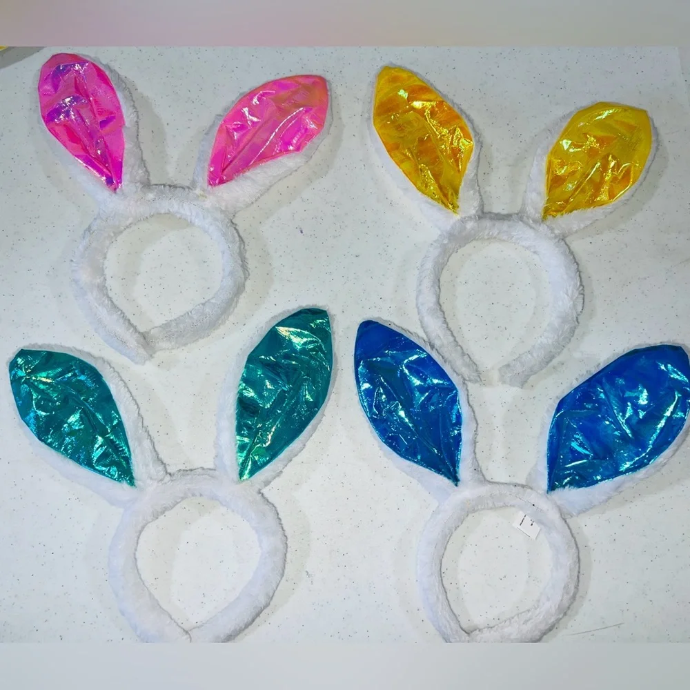 Holographic Bunny Headbands